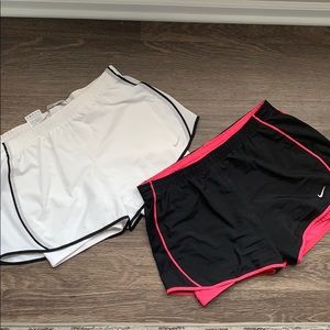 2 pairs Nike dri-fit running shorts